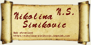 Nikolina Šiniković vizit kartica